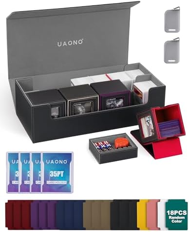 UAONO 5 in 1 Card Deck Case with Storage Boxes