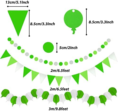 ZERODECO Green and Light Green Party Decorations