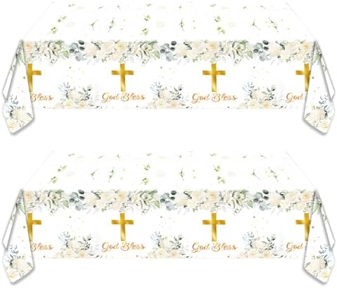 OULUN 2Pcs God Bless Party Tablecloth 42 x 70
