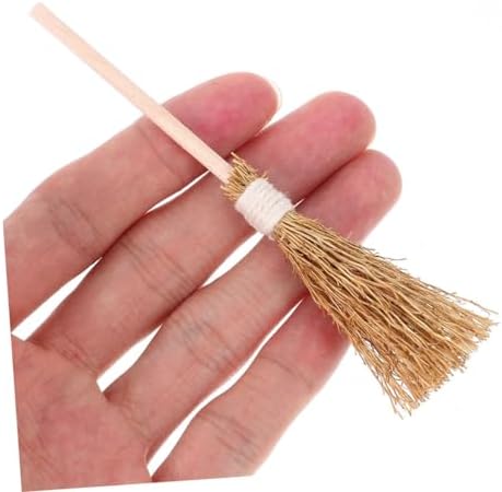 PRETYZOOM 12Pcs Miniature Witch Brooms Halloween Decor