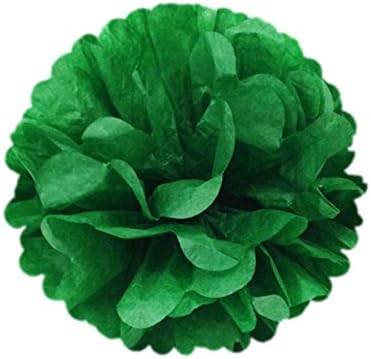 Wrapables 12 Inch Tissue Pom Poms Set of 3 Kelly Green