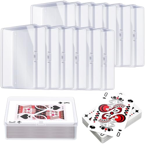 Kitoyz Clear Plastic Card Cases for 100 Cards 12 PCS