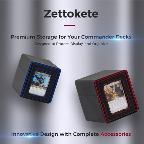 Zettokete MTG Commander Deck Box with Dice Tray and Dual Display