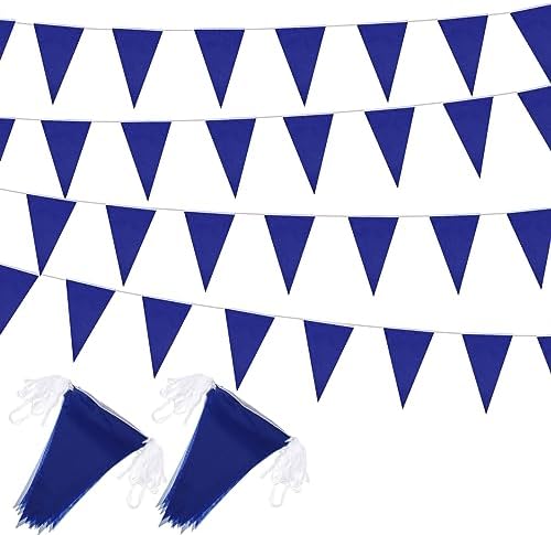 Panelee 300 Feet Blue Pennant Banner Garland