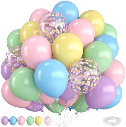 FEYG Pastel Balloons 12 Inch Rainbow Kit