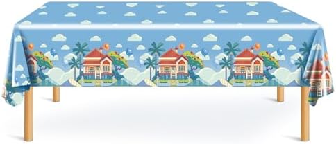 3 Pack Blue Dog Themed Tablecloths for Kids Birthday Party