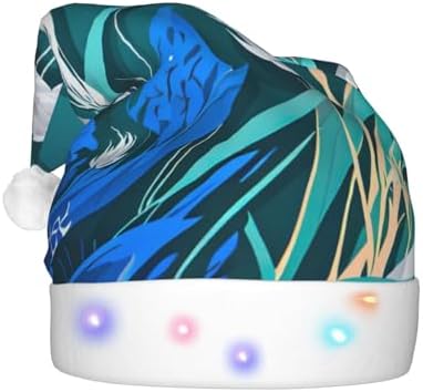 QINZHENG LED Light Up Dragonfly Santa Hat for Adults
