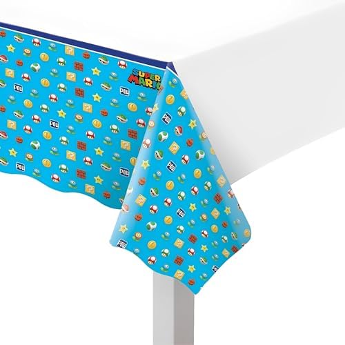 Super Mario Themed Plastic Table Cover 54x96