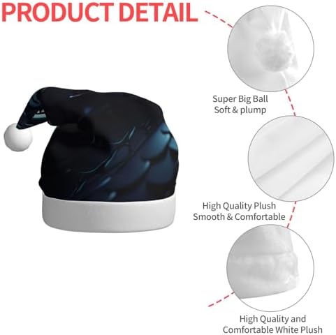 QINZHENG 3D Snake Santa Hat Velvet Plush