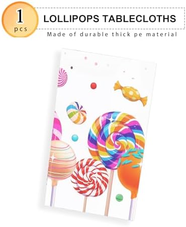 PHOGARY Candyland Tablecloth 51 x 87 for Birthday Party