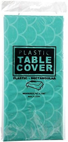 U S Toy Mermaid Scale Table Cover Teal