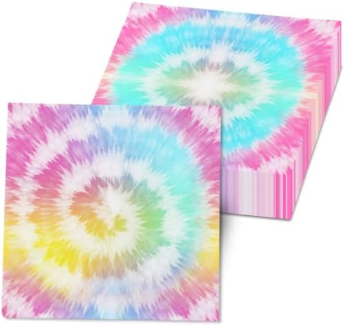 Tie Dye Birthday Napkins 40 Pcs Rainbow Party Decor