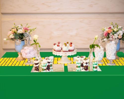 3 Pcs Yellow Brick Runner Tablecloth for Halloween Party
