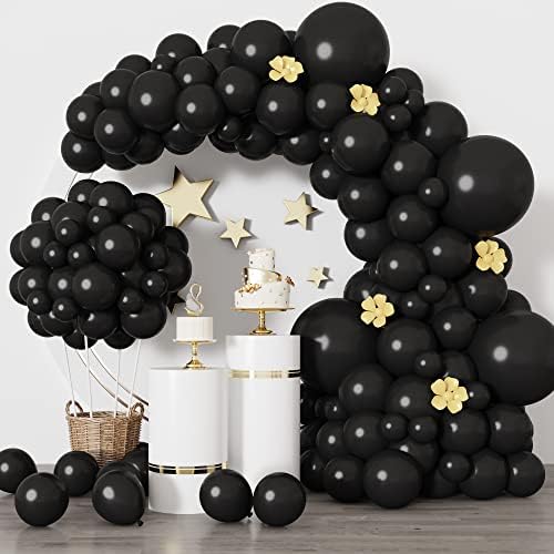 Rubfac Black Balloons Party Decor Kit 129pcs