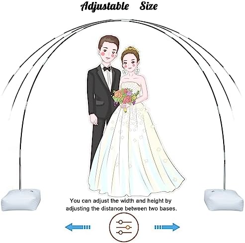 Reusable Balloon Arch Stand Kit 10FT Wide and 9FT Tall