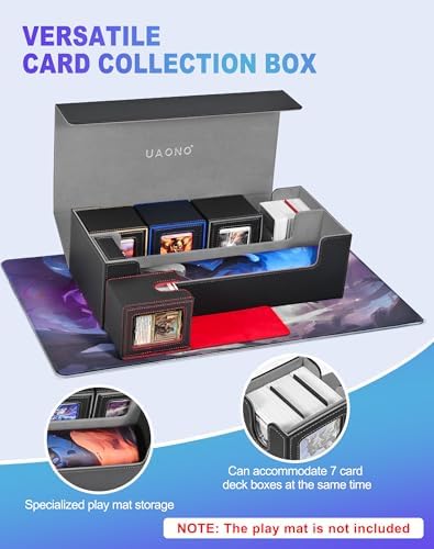 UAONO 5 in 1 Card Deck Case with Storage Boxes