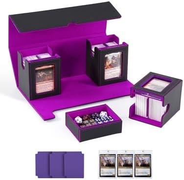 4-in-1 Magic Deck Box with Commander Display and Dice Tray