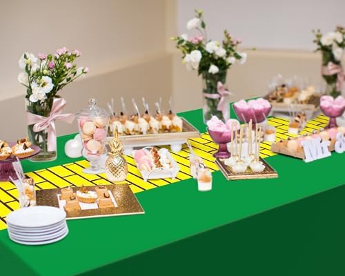 3 Pcs Yellow Brick Runner Tablecloth for Halloween Party