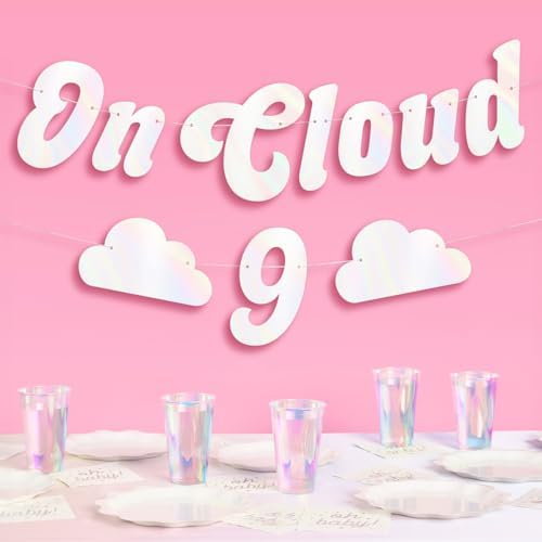 XO Fetti On Cloud Nine Banner - White 5 Ft