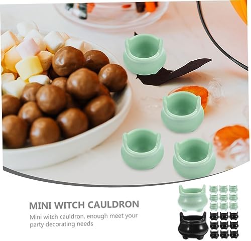 Toyvian 80pcs Miniature Witch Cauldron Pots Halloween Decorations