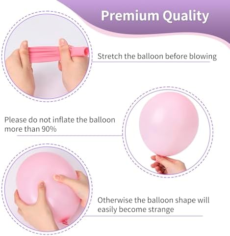 RUBFAC 65 Pcs 12 Inches Balloon Arch Garland Kit
