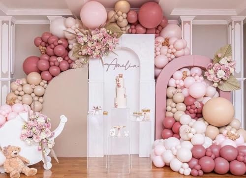 Dusty Pink Balloon Arch Kit 112pcs for Boho Parties