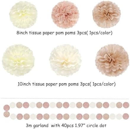 Champagne Gold Beige Boho Party Decor Kit 23pcs