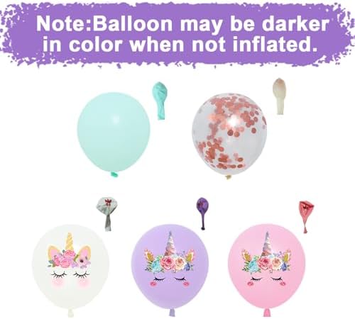 QIFU Unicorn Pastel Balloons 51pcs Party Decorations