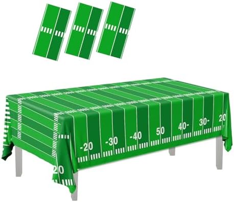 Juweked 3Pcs Football Tablecloth for Football Parties