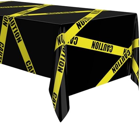Irenare Halloween Construction Tablecloth Set of 3