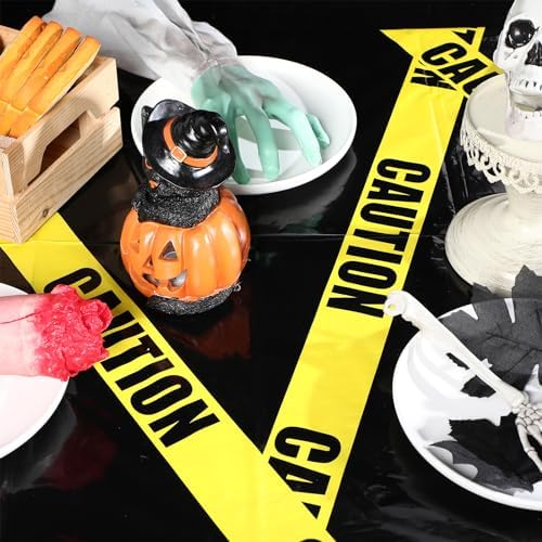 Irenare Halloween Construction Tablecloth Set of 3