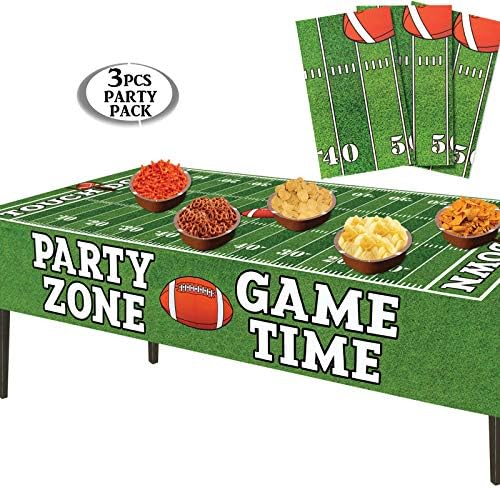 AnapoliZ Football Tablecloth 3 Pcs Party Pack