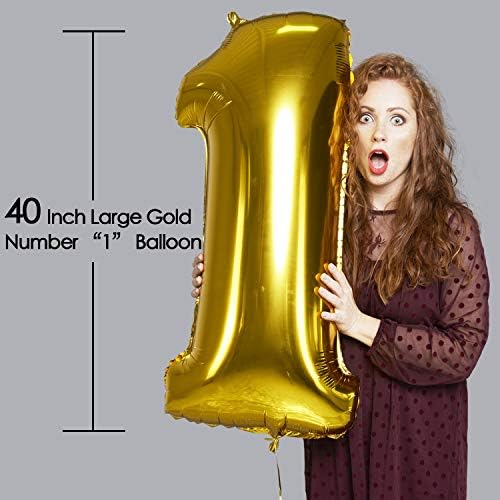 Family Pro 1st Birthday Party Supplies Decorations 58Pcs