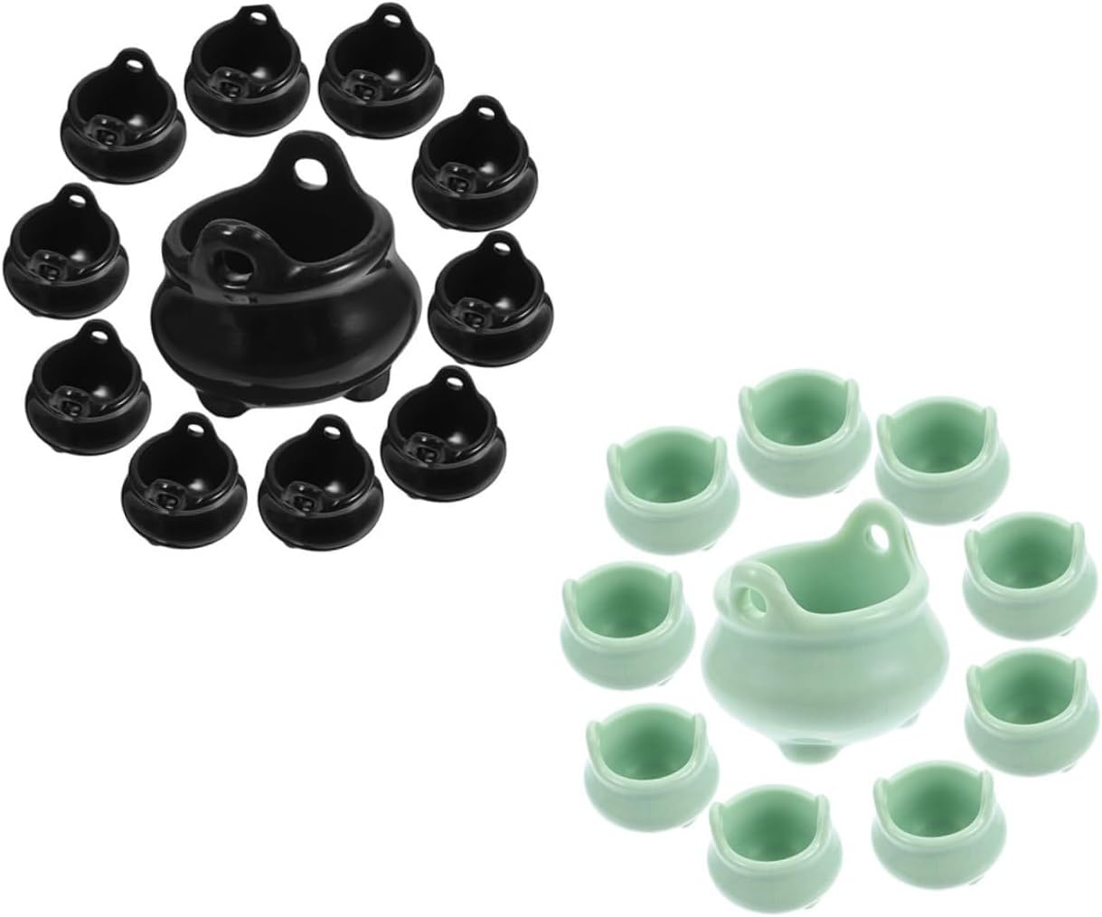 Toyvian 80pcs Miniature Witch Cauldron Pots Halloween Decorations
