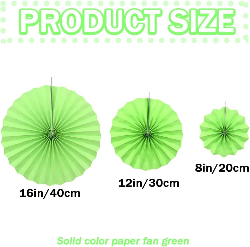 CEEYSEE 6 Piece Hanging Paper Fans Party Decoration Set