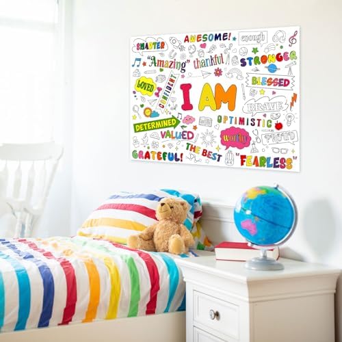 Positive Affirmations Coloring Poster for Kids