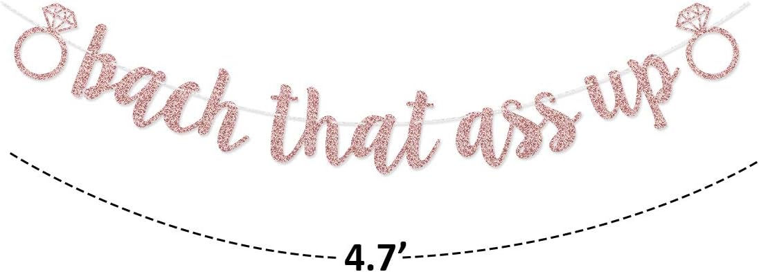 Glamoncha Rose Gold Bachelorette Banner Garland