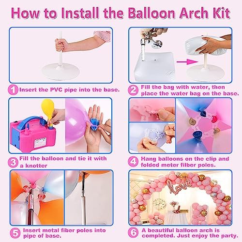 Balloon Arch Kit with Electric Pump 10ft Wide