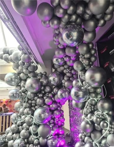 50pcs 12 Inch Metallic Silver Balloons for Party Decorations