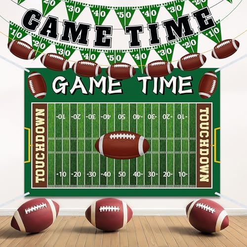 7 PCS Football Party Decorations Banner Backdrop