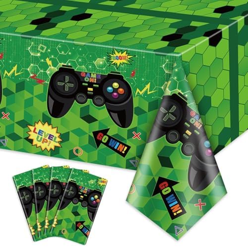 4 Pcs Video Game Party Tablecloths 51x86