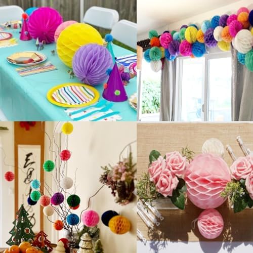 20pcs 3inch Green Honeycomb Flower Balls for Party Decorations