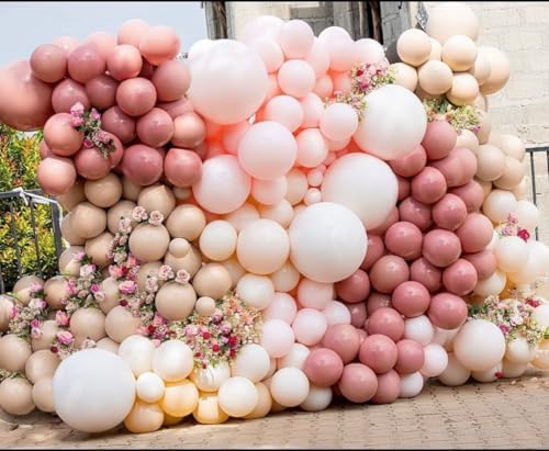 Dusty Pink Balloon Arch Kit 112pcs for Boho Parties