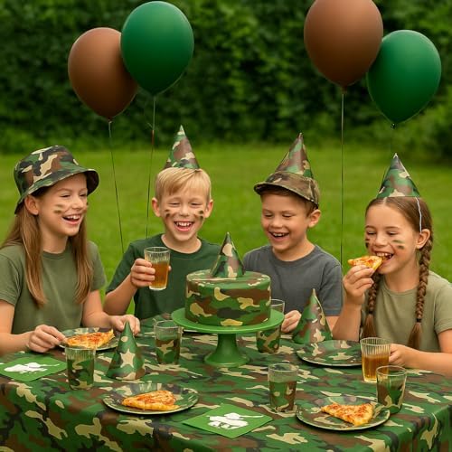 Oojami Camouflage Tablecloths Set of 4 54x108 Inches