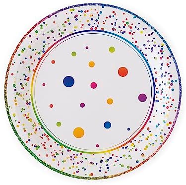 Royal Bluebonnet Rainbow Birthday Plates Set of 24