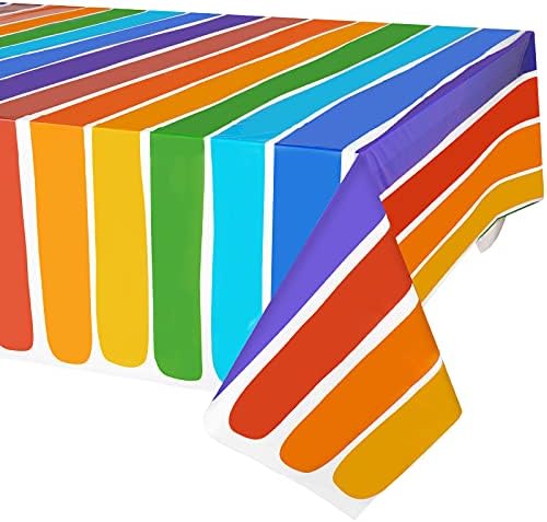 PHOGARY 3 Pack Rainbow Tablecovers for Party Decor