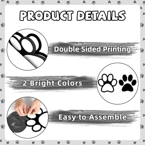 24 Pcs Dog Paw Print Party Hanging Streamers