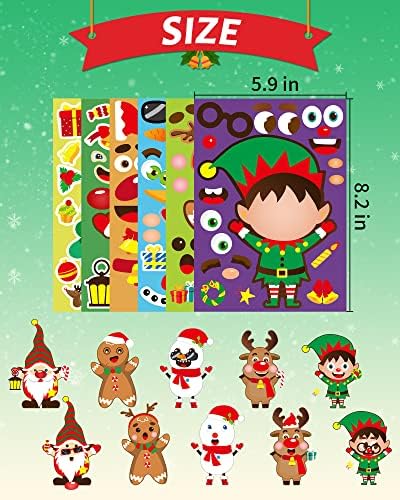 42 Sheets Christmas Stickers for Kids DIY Crafts