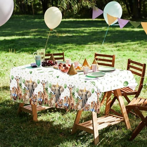 Mpanwen Safari Animal Tablecloth - 3 Pack 54 x 108 Inches