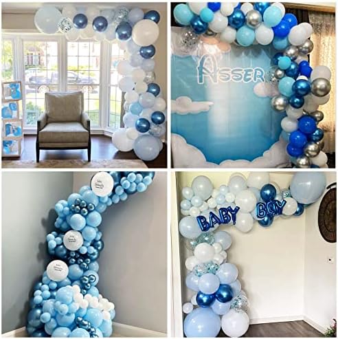Blue and White Balloons Set for Birthday Parties